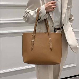 Minimalist brown tote bag